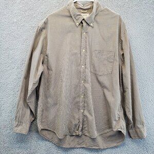 J. Crew Shirt Mens XL Gingham Stretch Button Up Long Sleeve Brown‎ Check Pocket
